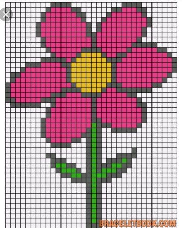 Рисование по клеточкам цветы