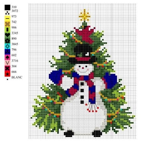 Легкая Новогодняя вышивка