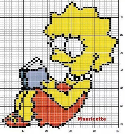 Лиза симпсон крестиком