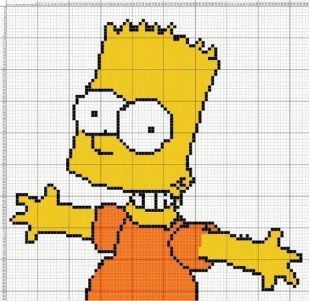 Мардж симпсон по клеточкам