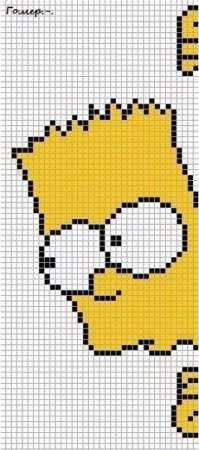 Пиксельарт барт симпсон