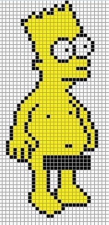 Вышивка барт симпсон