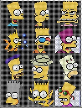 Вышивка барт симпсон