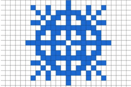 Рисунки по клеточкам снежинки