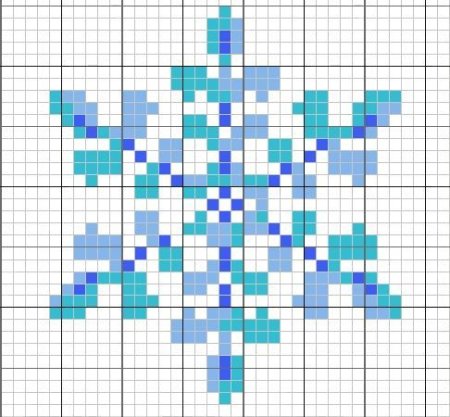 Снежинка в клеточку