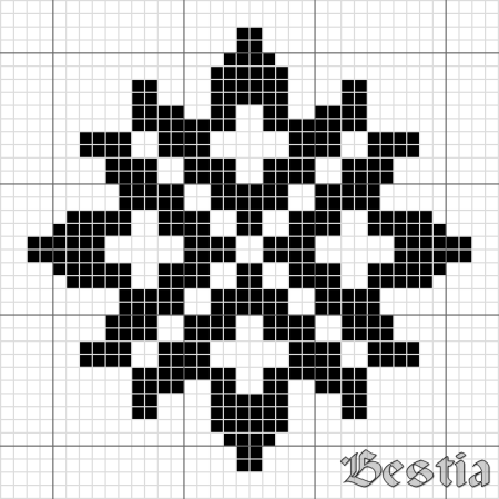 Жаккардовый узор Снежинка