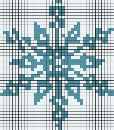 Рисование по клеточкам Снежинка