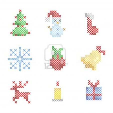 Снежинки по клеточкам в тетради