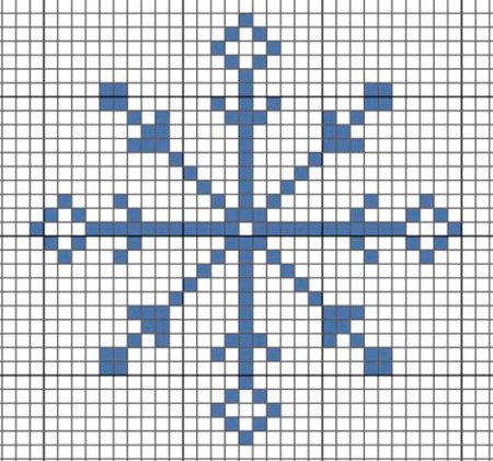 Жаккардовый узор Снежинка