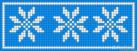 Жаккардовый узор Снежинка