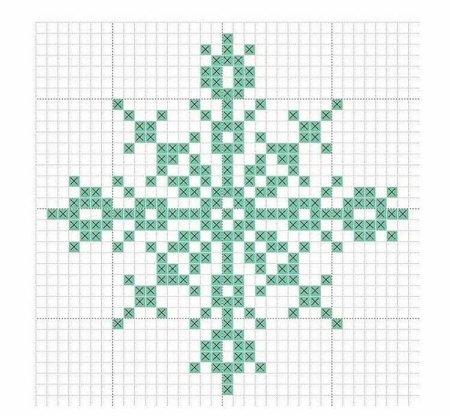 Снежинка по клеточкам