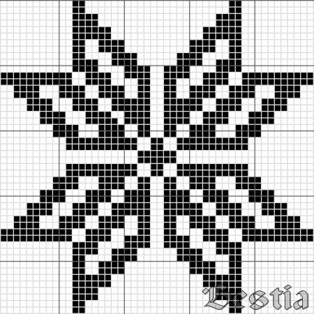 Рисование по клеточкам Снежинка