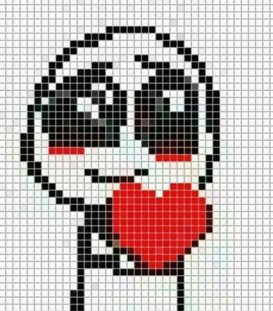 Рисунки по клеточкам в тетради мемы