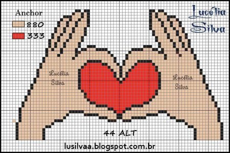 Рисунки по клеточкам для влюбленных