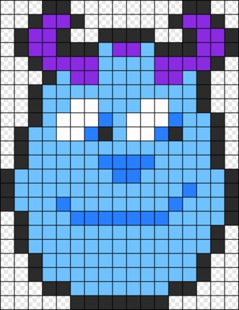 Рисунки по клеточкам бантик