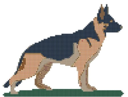 Вышивка немецкая овчарка