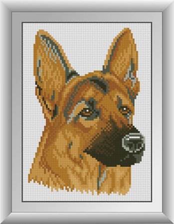 Вышивка немецкая овчарка