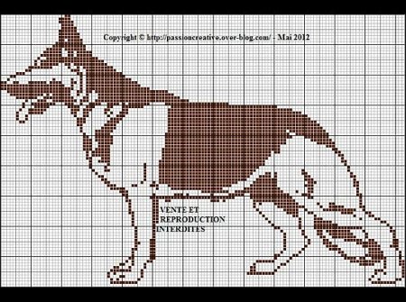 Вышивка крестом монохром собаки