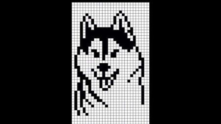 Рисунки по клеткам хаски