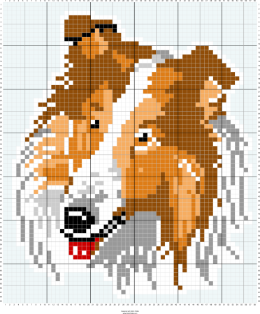 Вышивка крестом собаки