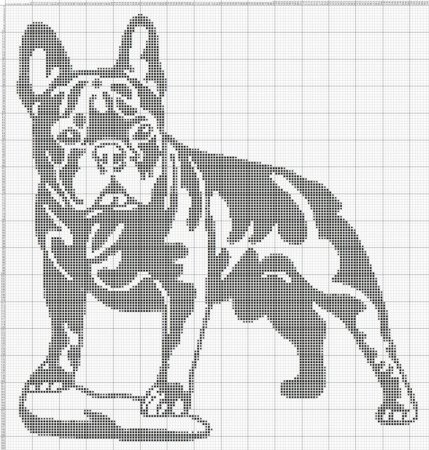 Жаккард французский бульдог схема