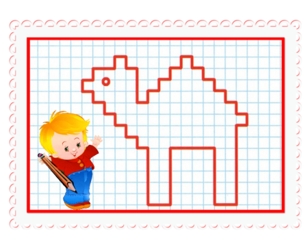 Рисунки по клеточкам большие