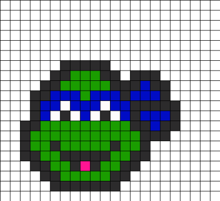 Черепашки ниндзя по клеточкам