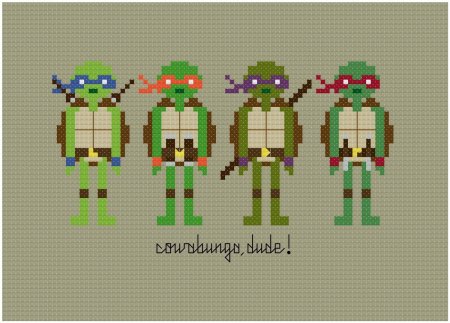 Термомозаика схемы Черепашки ниндзя