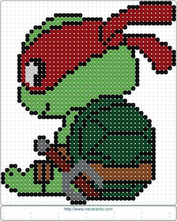 Рисование по клеточкам черепашка