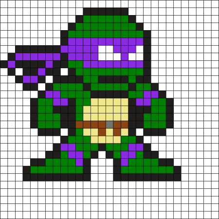 Рисование по клеточкам черепашка