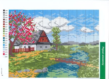 Вышивка крестом схемы природа