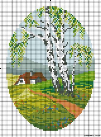 Вышивка крестиком природа