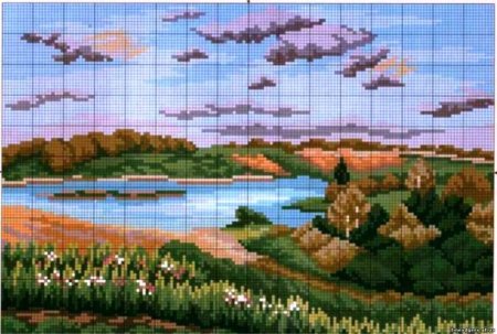 Вышивание крестом природа