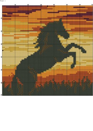 Вышивание крестиком лошади