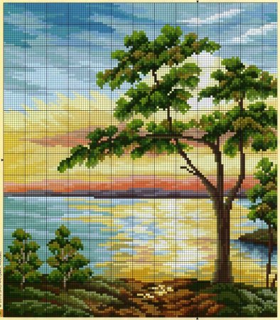 Вышивка крестом пейзажи и природа
