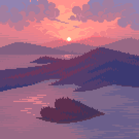 Пиксельный закат