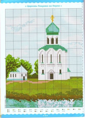 Храм Покрова на Нерли вышивки