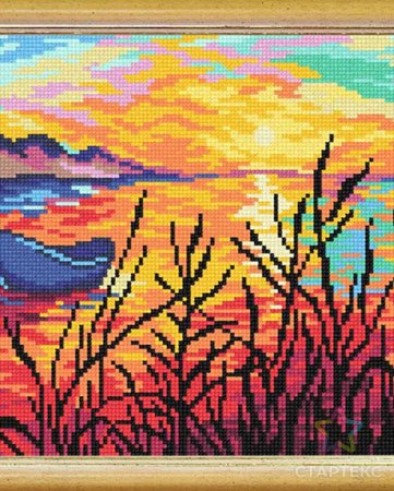 Вышивка крестиком закат