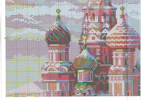 Вышивка Риолис храм Василия Блаженного