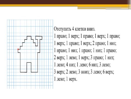 Рисование по клеточкам вверх вниз