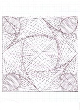 Геометрические узоры в тетради