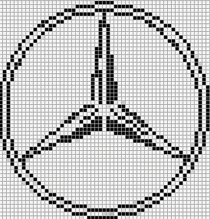 Вышивка знак Мерседес