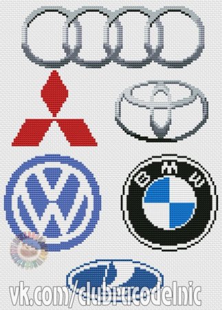 Логотип БМВ вышивка