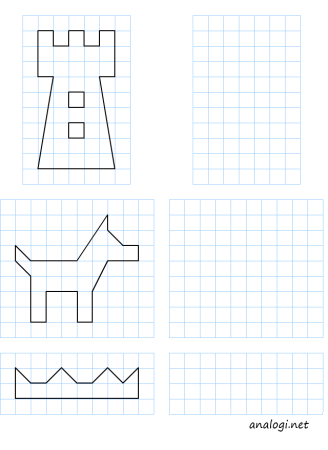 Рисование по клеточкам для детей