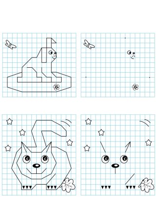 Рисование по клеткам задание