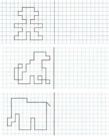 Перерисовать рисунок по клеткам