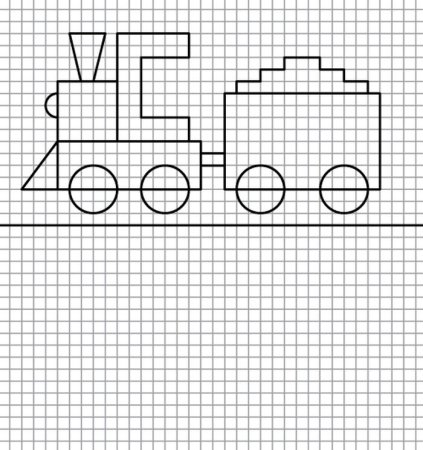 Рисование по клеточкам для детей