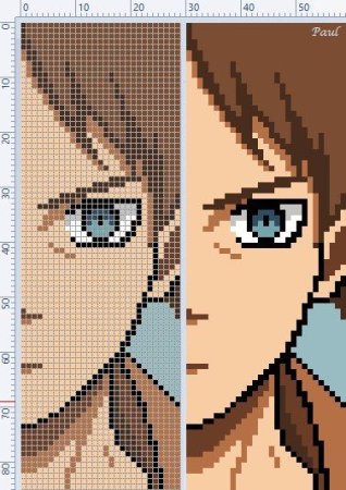 Эрен Йегер Вышивание крестиком