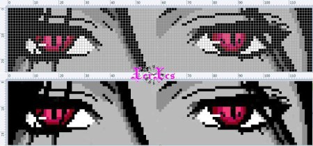 Схема фенечки аниме глаза