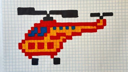 Вертолет по клеточкам